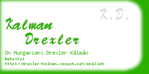 kalman drexler business card
