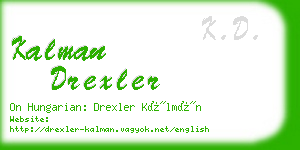 kalman drexler business card